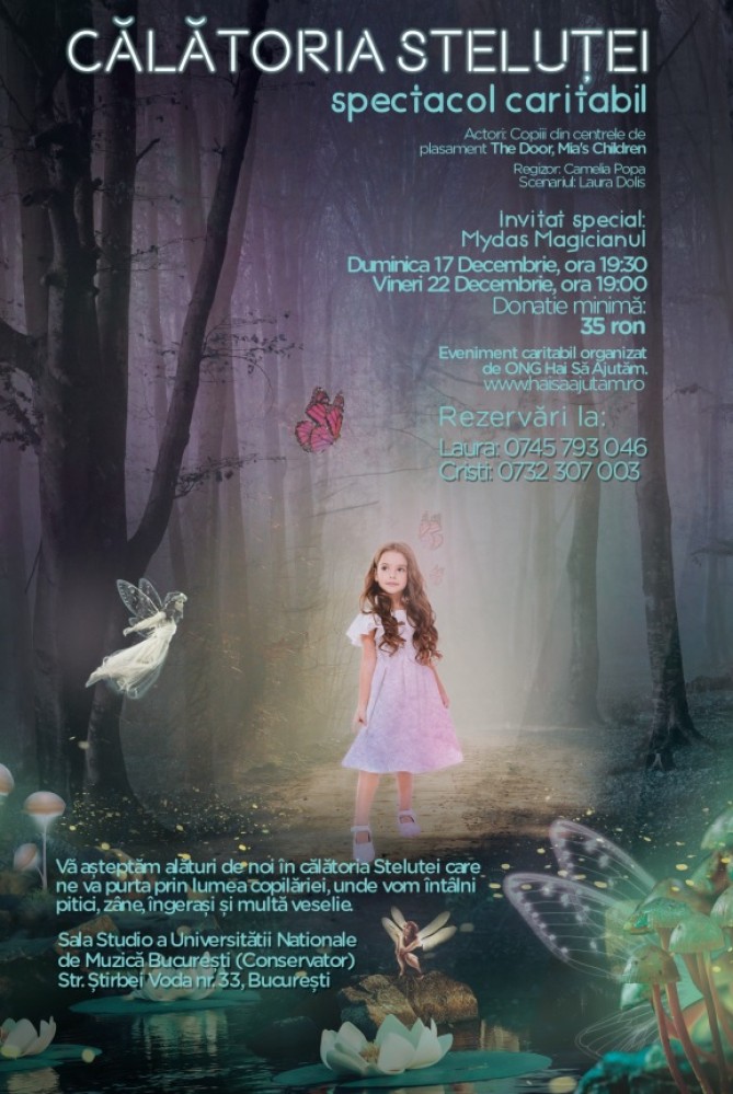Spectacol Caritabil de Crăciun “Călătoria Steluței”, pus în scenă de copiii de la Mia’s Children și The Door 